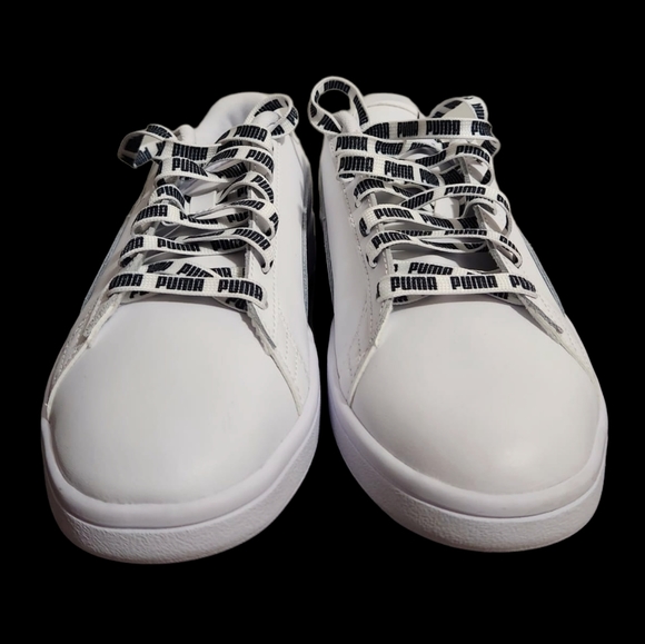 Puma Shoes - Puma Smash V2 Logo Repeat Lace Up Sneakers